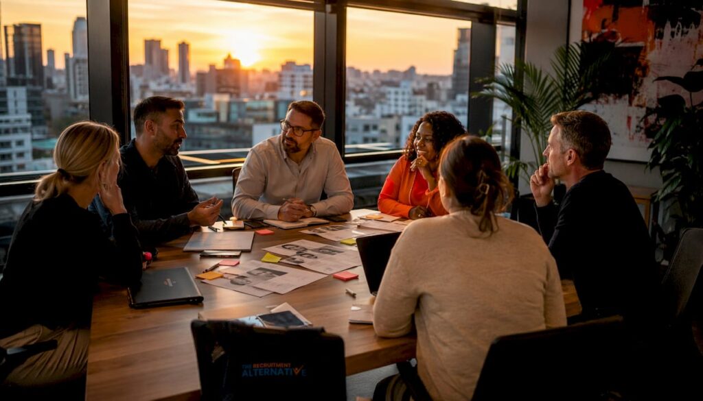 Hiring managers in strategic calibration session