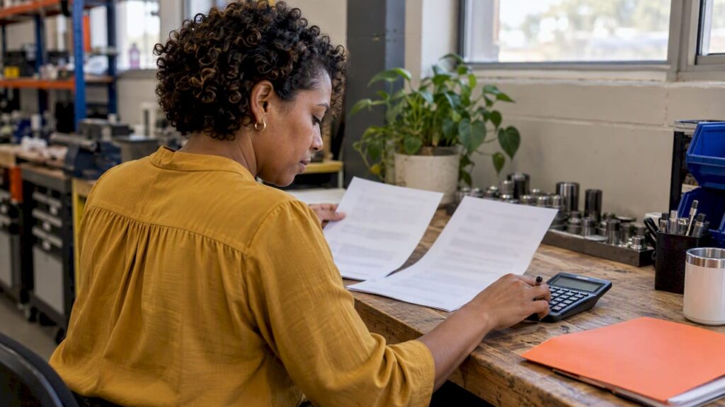 Business owner comparing recruitment fee proposals